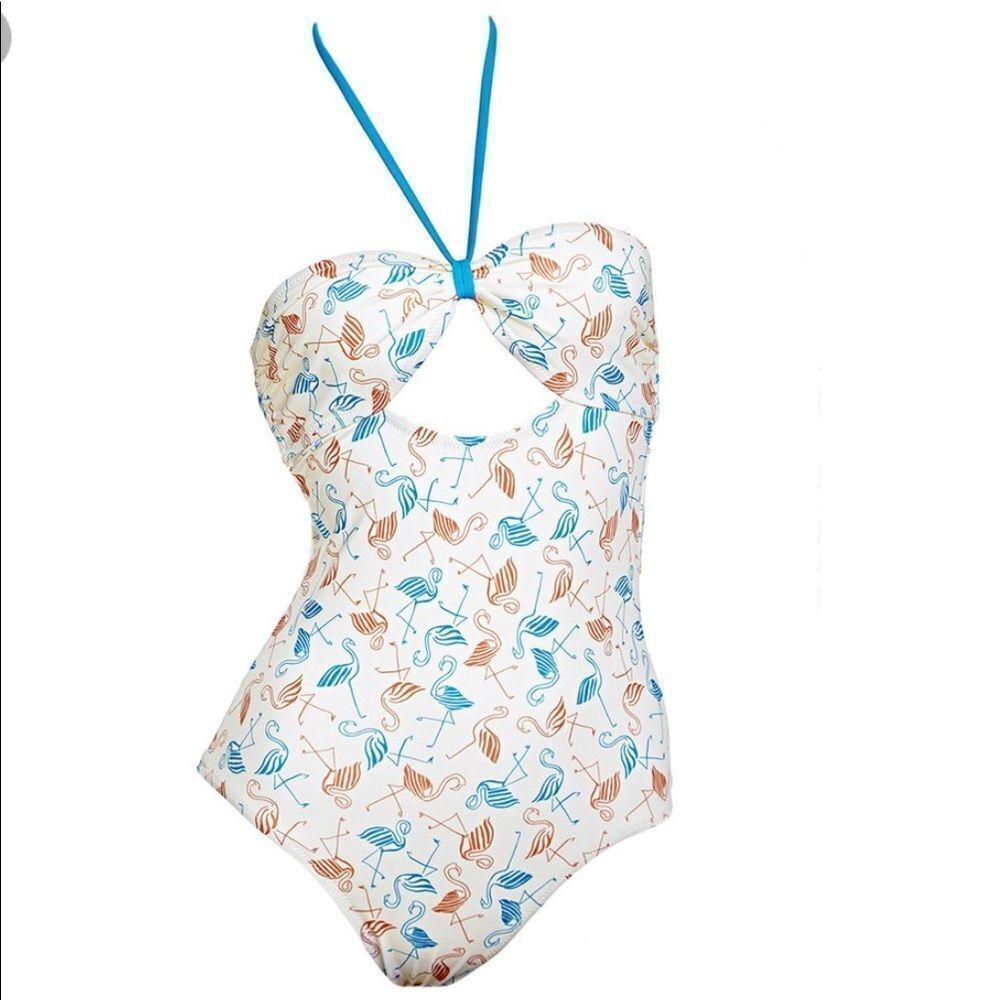Solid &‎ Striped One Piece Bathing Suit nwt as is no neck strap